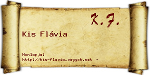 Kis Flávia névjegykártya